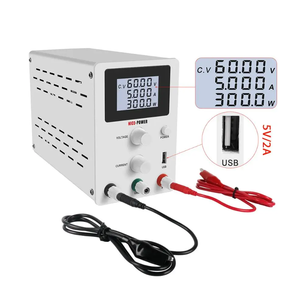 Мини DC Питание 30V 10A Регулируемый 60V 5A USB цифровой импульсный источник Напряжение регулятор стабилизаторы ремонт ноутбуков паяльная источник