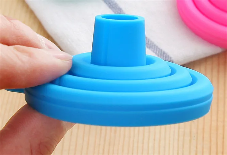 Горячая Распродажа складная телескопическая Воронка с длинным горлышком для