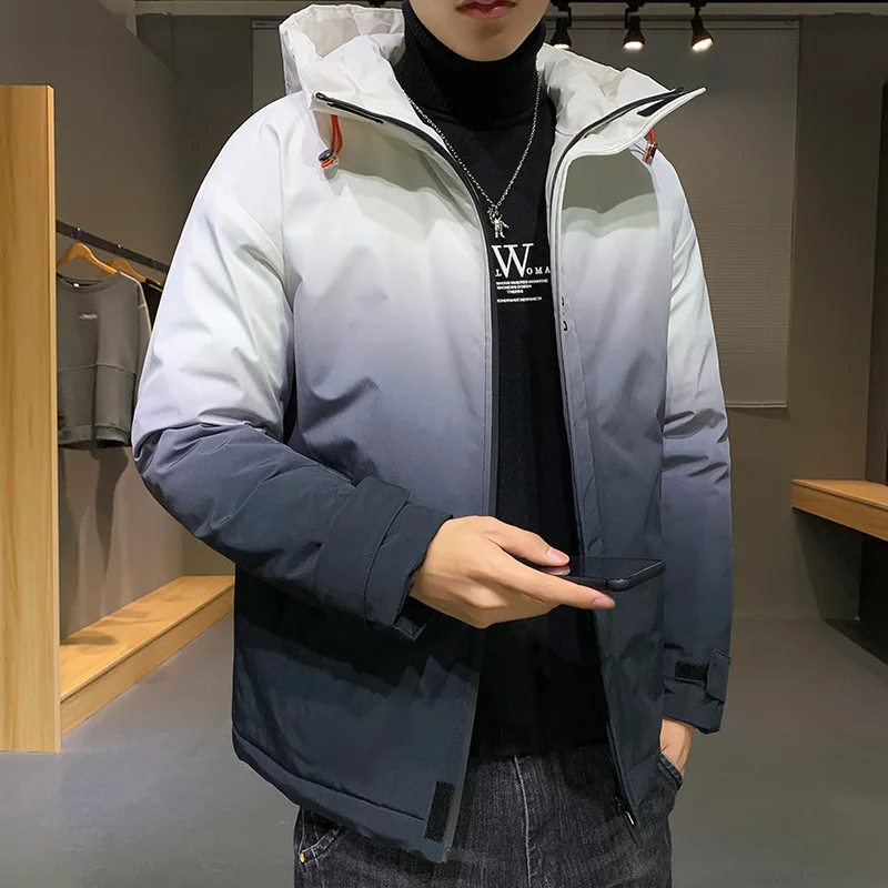 2020 autumnAndwinter New Men's Jacket Casual Hooded Thickening Trend Warmcotton Down Jacket Men Windproof Parka Coat Large M-4XL