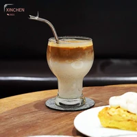 european style coffee glass creative dessert latte ice american cup simple heat resistant insulated milk beer drink cup