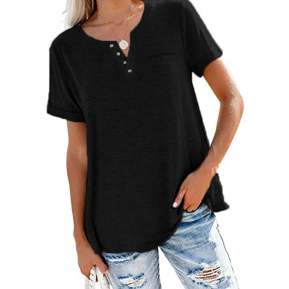 Женская Туника однотонная универсальная приятная для кожи женская футболка с