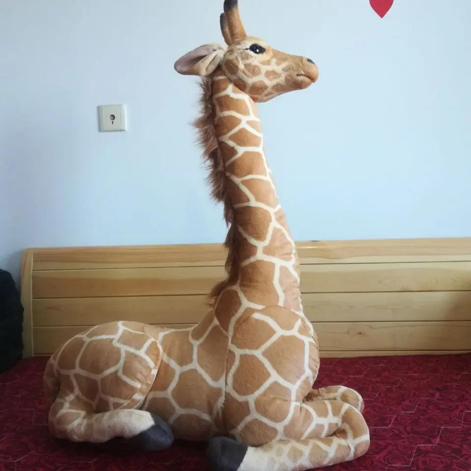 

stuffed plush toy simulation animal kneeling down giraffe large 95cm plush toy birthday gift s4220