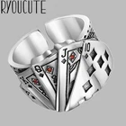 Роскошные брендовые кольца с изображением покера для женщин, Свадебные обручальные кольца, очаровательные Мужские Винтажные Ювелирные изделия, романтические вечерние кольца в подарок
