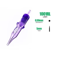 100pcs lot 1p needle cartridges sterilized tattoo needle permanent makeup needles round liner pmu needle cartridge 1rl