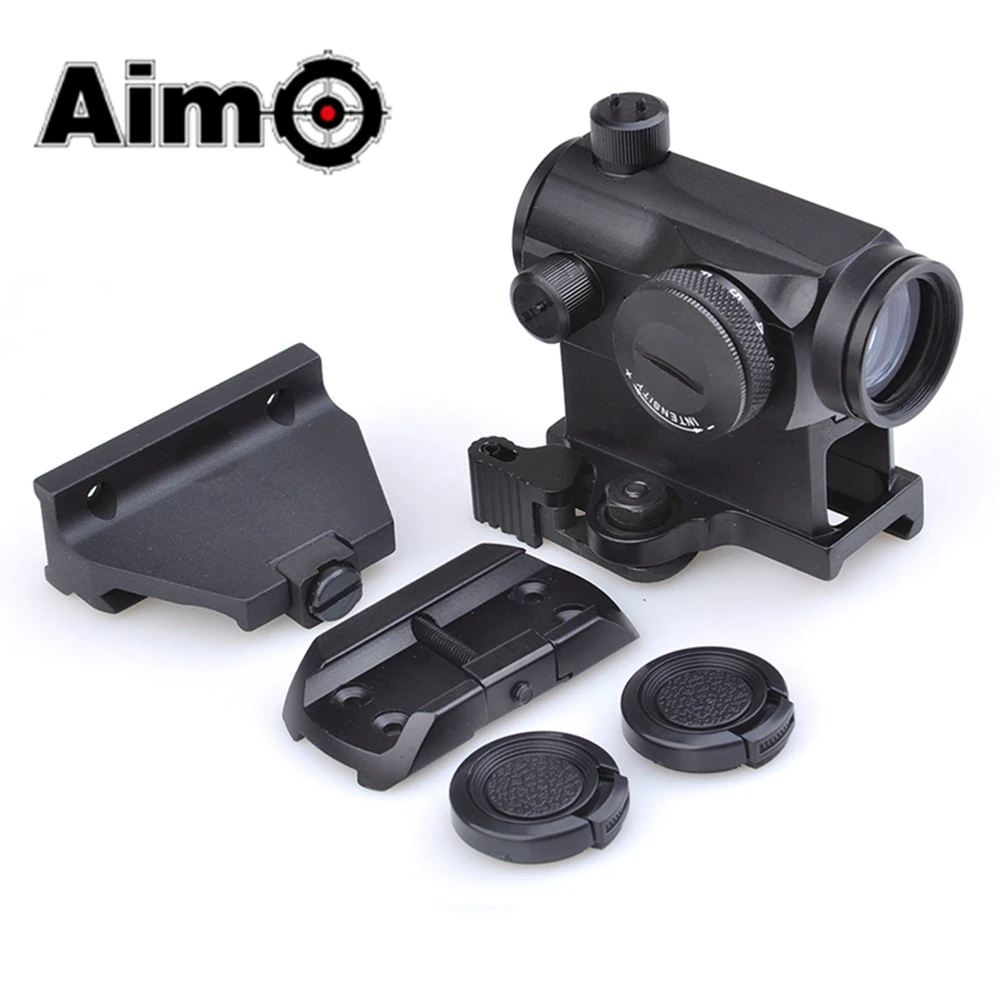 Тактический прицел Aim-O T1 красный/зеленый точечный прицел с креплением QD/низкое крепление/Вертикальное Крепление со смещением T-1 AO5031 охотничья оптика