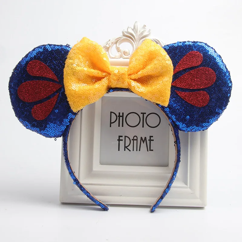 Утолщённой меховой опушкой хороший Снежинка милый обруч Микки бант для волос