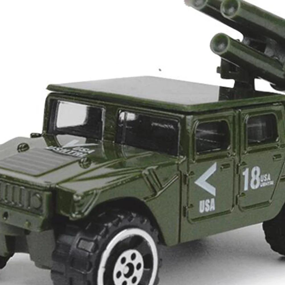 

6pcs 1:87 Alloy Sliding Car Model Set Alloy Military Vehicle Mini Diecast Car Toys Set Helicopter Tank Jeep Armored Car for Kids