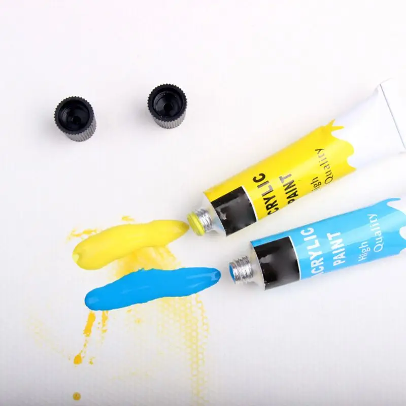 

12 Colors Acrylic Paints Brush 12ml Tubes Drawing Painting Pigment Hand-painted