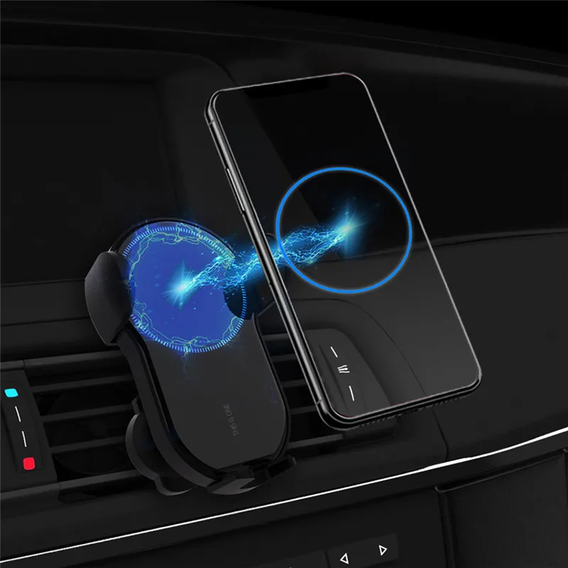 15 Вт Мини Автомобильный датчик Беспроводное зарядное устройство автоматический