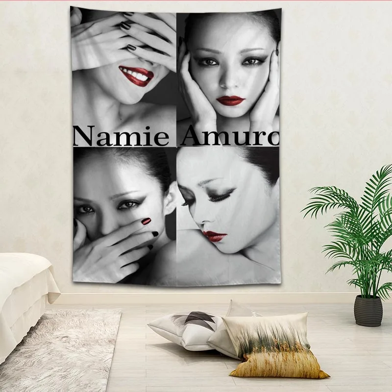 Namie Amuro Настенный декор гобелен макет комнаты живопись фон украшение стены постельное белье гобелены логотип на заказ - Цвет: 9