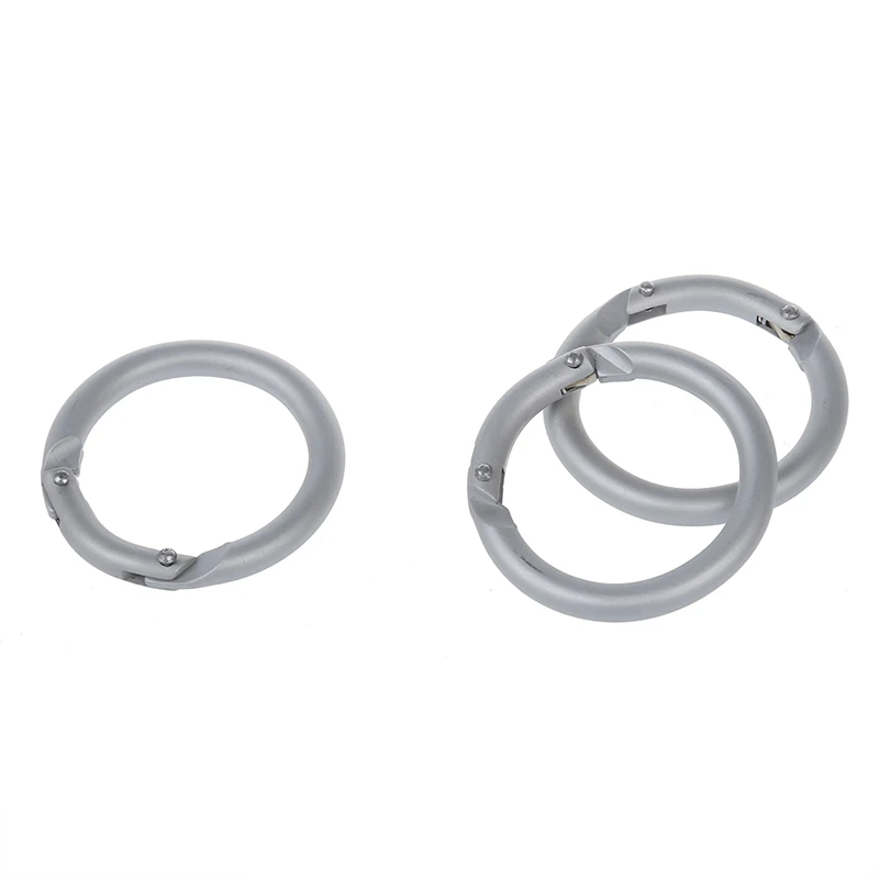 10 серебряных круглых карабинов пружинный карабин крючок брелок для ключей