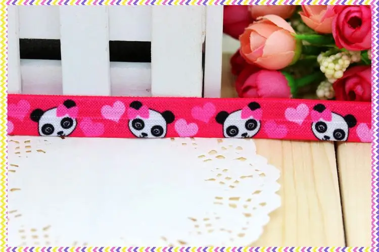 Эластичная Повязка на голову с принтом панды 5 ярдов 5/8 дюйма | Дом и сад