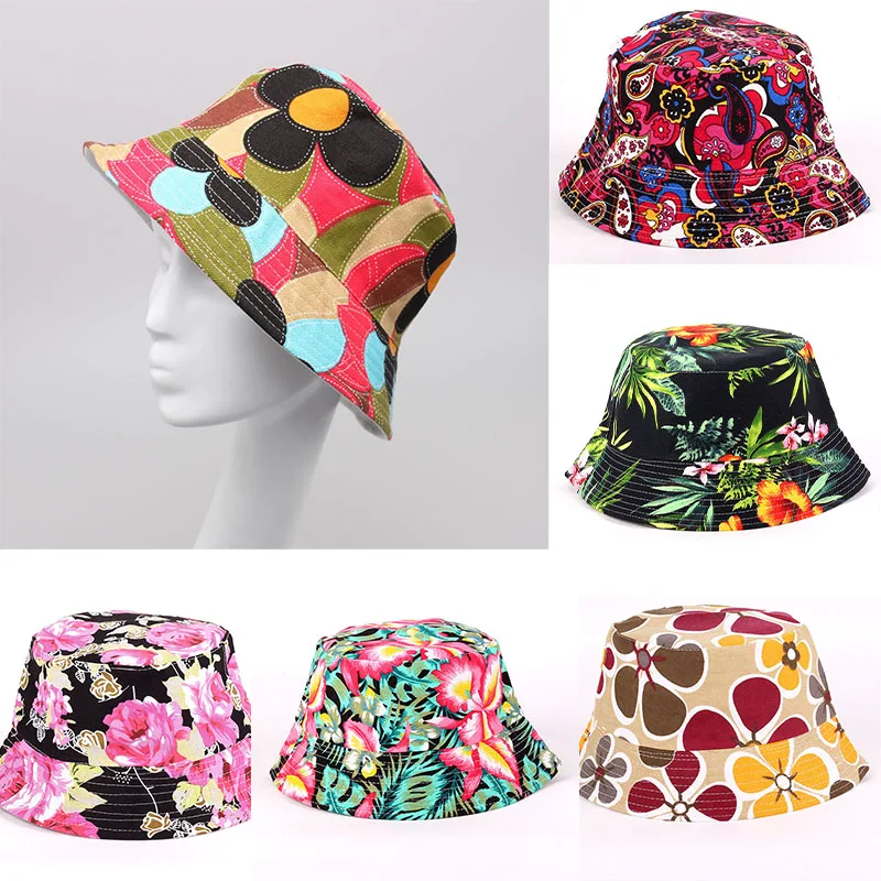 

Spring Women Bucket Fishing Hats Sunscreen Sun Cap Little Wear Spring Lady Fisherman Hat Small Floral Sun Hat Beach Cap Casual