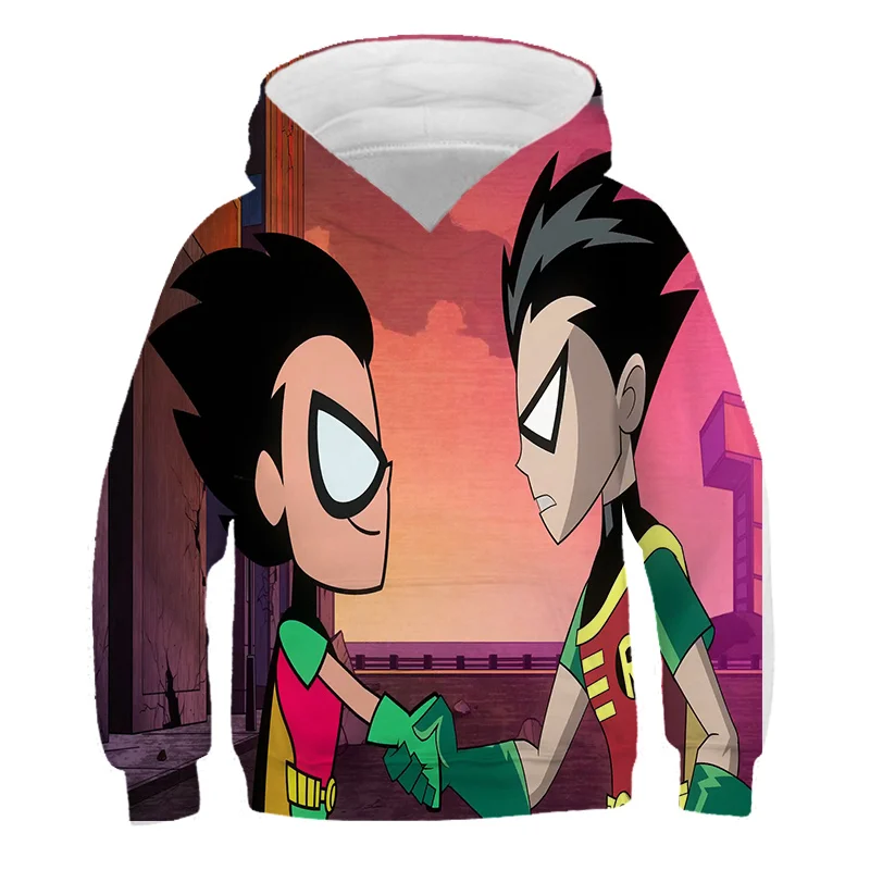 

Kids Sweatshirt Teening Titans GO 3D Printing Boys and Girls Autumn Warm JacketsTeen Cartoon Hoodie Boy Picture Print Tops 4-14Y