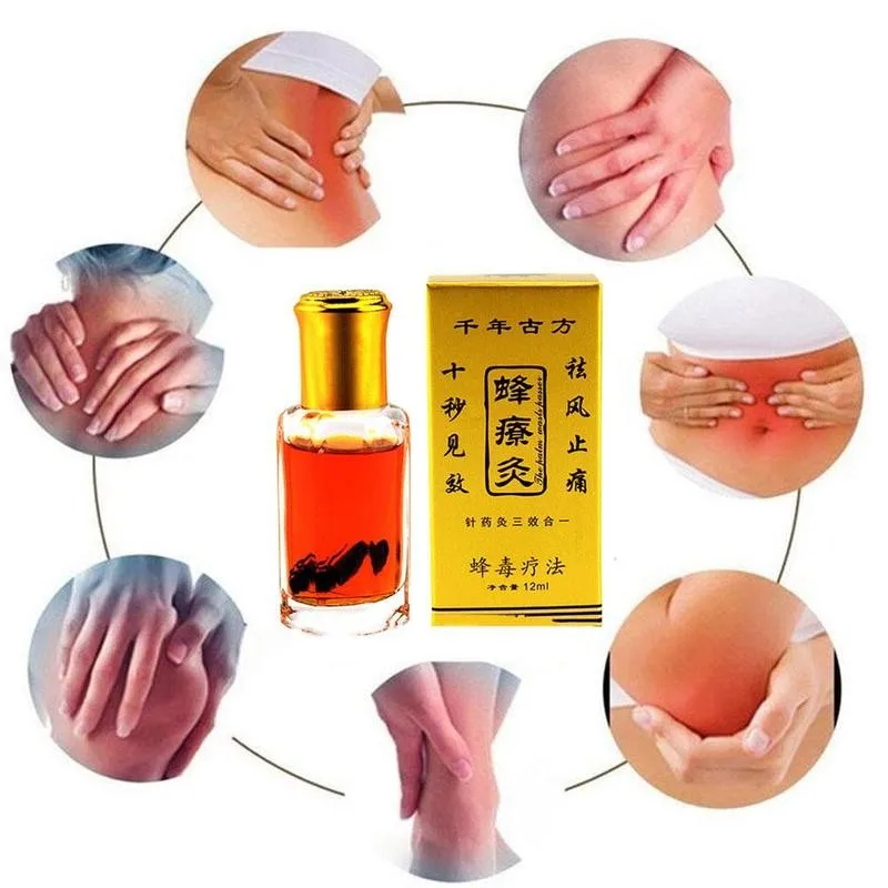 100% экстракт пчелиного яда эфирное масло шеи спины облегчение боли расслабляющий