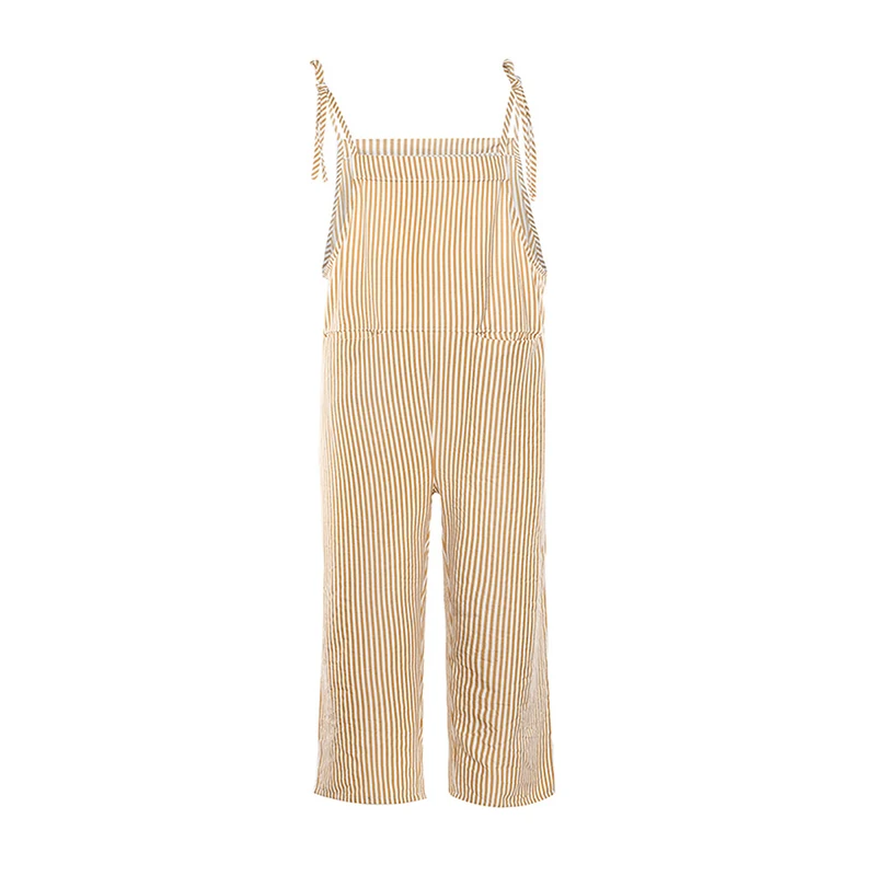 Fashion Women Jumpsuits Lady Striped With Straps Casual Loose Trousers Jumpsuit Femme | Женская одежда