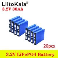 20pcs liitokala 3 2v 30ah lifepo4 battery cell 30000mah lithium iron phosphate deep cycles for diy 12v 24v 36v 48v golf trolley