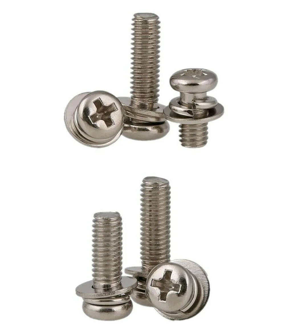 

20 штук M4-M6 Никель позолоченный круглый носок крест винты с коврик для мыши с полукруглой потайной головкой крест винты