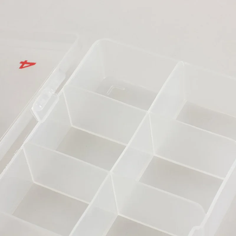 

False Nail Tips Storage Box Clear Compartments Plastic Case BFC996