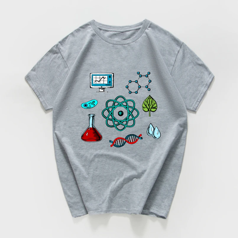 Мужская футболка с рисунком биологии gene летняя уличная забавным гиком