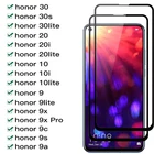 Защитное стекло 9D для Huawei Honor 30, 20, 10 Lite, V30, V20, V10, Honor 9 Lite, 9x, 9a, 9c, 30i, 20i, 10i