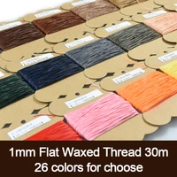 flat waxed thread 150d 30m waxed string cord sewing craft tool for diy handicraft leather products waxed thread cord
