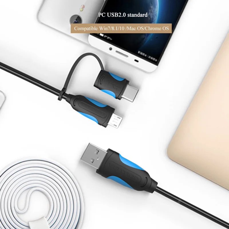 Vention USB 2 0 USB-C кабель для синхронизации данных и зарядки 150 см type-C OnePlus ZUK Z1 Xiaomi 4C MX5