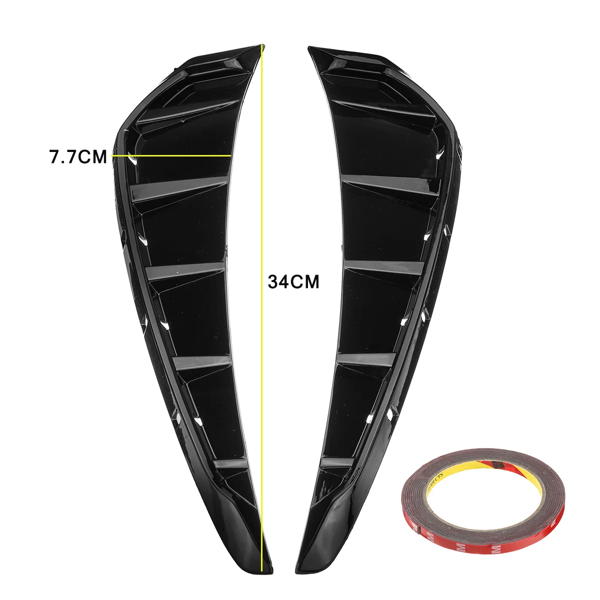 Углеродное волокно/глянцевые/матовые черные наклейки на переднее крыло