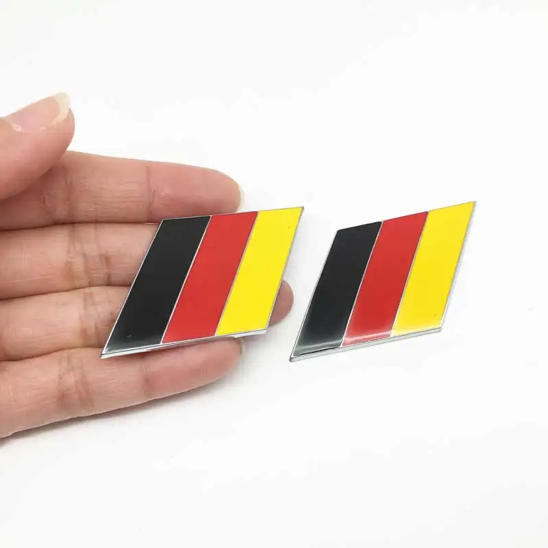 2 шт./пара 3D металлические наклейки для автомобиля Германия Италия Франция флаги