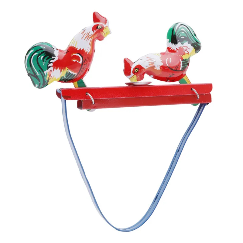 

1 PC Nostalgic Toy Classic Retro Nostalgic Tin Toy Tin Cock Pecking Rice Wind Up Toys For Children 2021 New