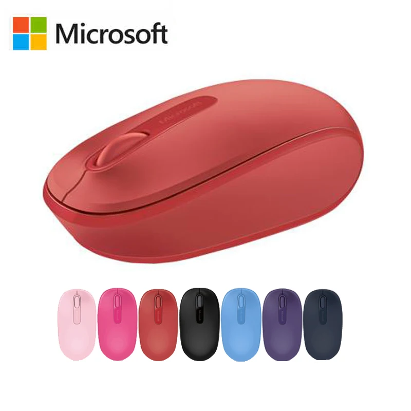 Microsoft 1850 беспроводная мышь 2 4 ГГц портативная Студенческая мини розовая