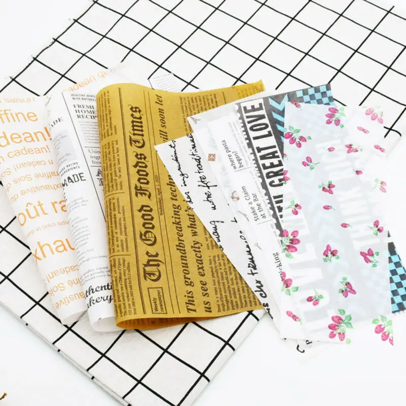 50 шт. новый торт рулон туалетной масло Бумага хлеб стойкость к смазочным