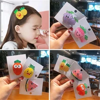 2pcsfruit barrette childrens hairpin korean version of small fresh candy colored childrens hair accessories