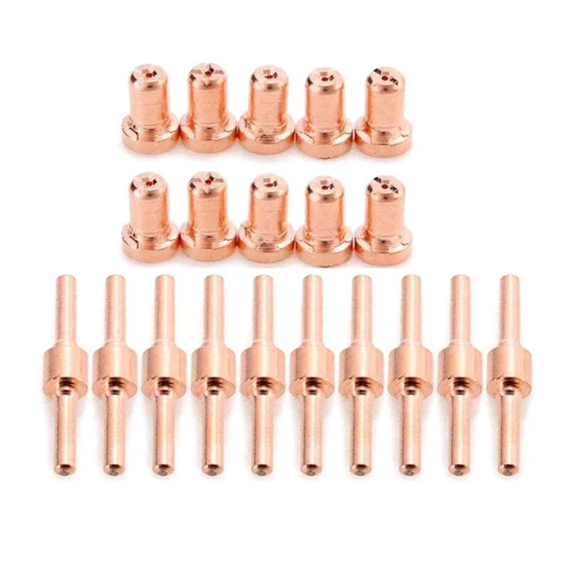 

20pcs Red Copper Extended Long Plasma Cutter Tip Electrodes&Nozzles Kit 964E