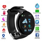 Умные часы D18 для мужчин и женщин, спортивные Смарт-часы с функцией измерения пульса и артериального давления, с Bluetooth, для Android и ios