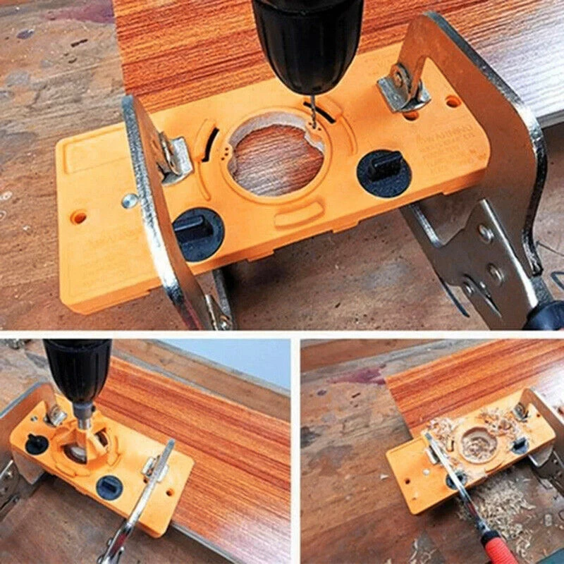

35mm Hinge Hole Locator Jig Drilling Guide DIY Carpenter Woodworking Tools Set Hole Punch Hole Drill Guide Kit TP-Hot