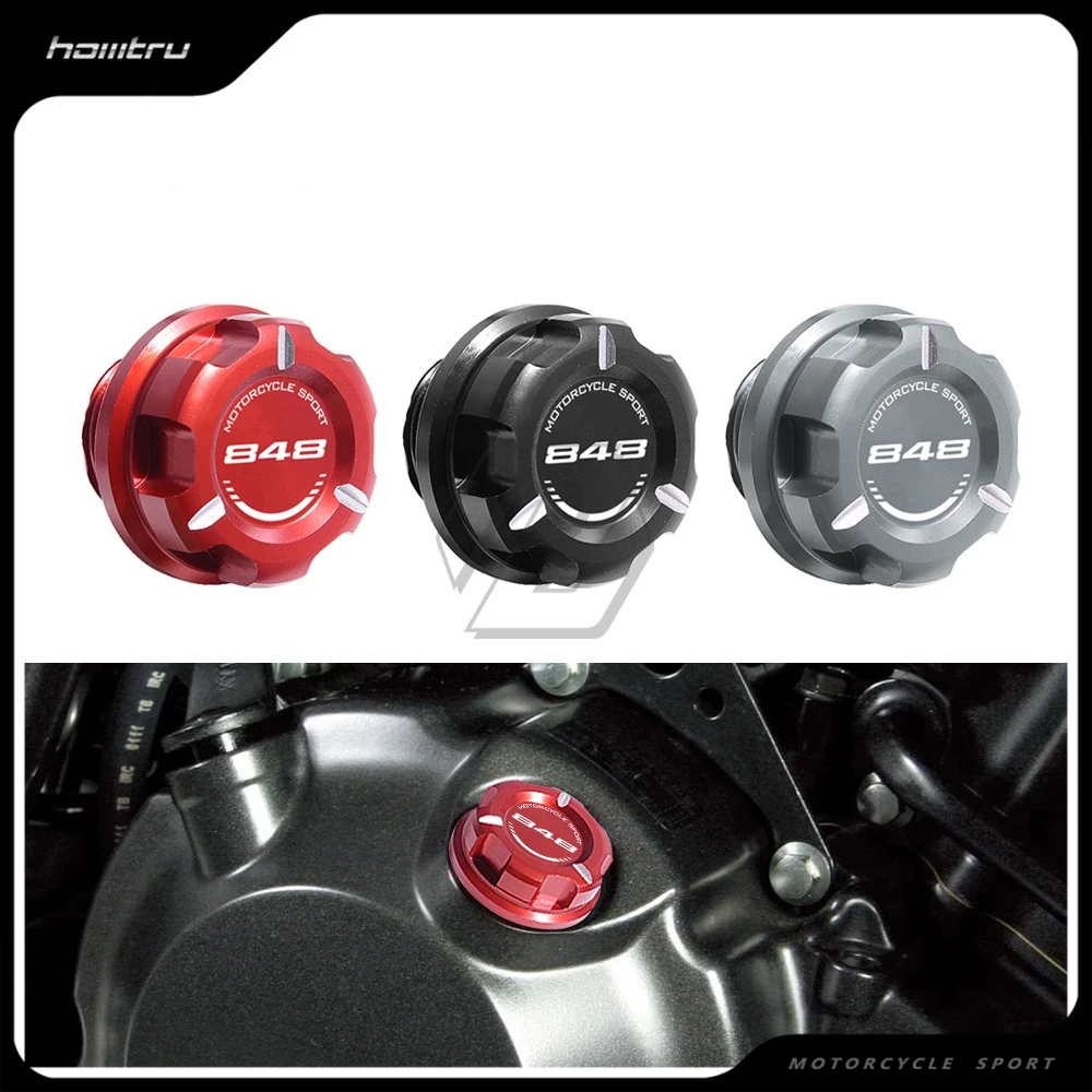

Motorcycle Engine Oil Cap Bolt Screw Filler Cover Case for Ducati 848 2008-2013