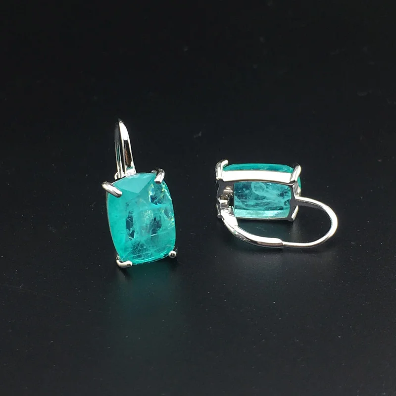 Женские серьги из турмалина серебра 925 пробы|Серьги-подвески| |