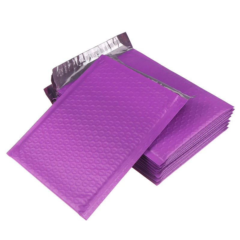 10pcs Bubble Mailers purple Poly Bubble Mailer Self Seal Padded Envelopes Gift Bags For Book Magazine Lined Mailer Self Seal 