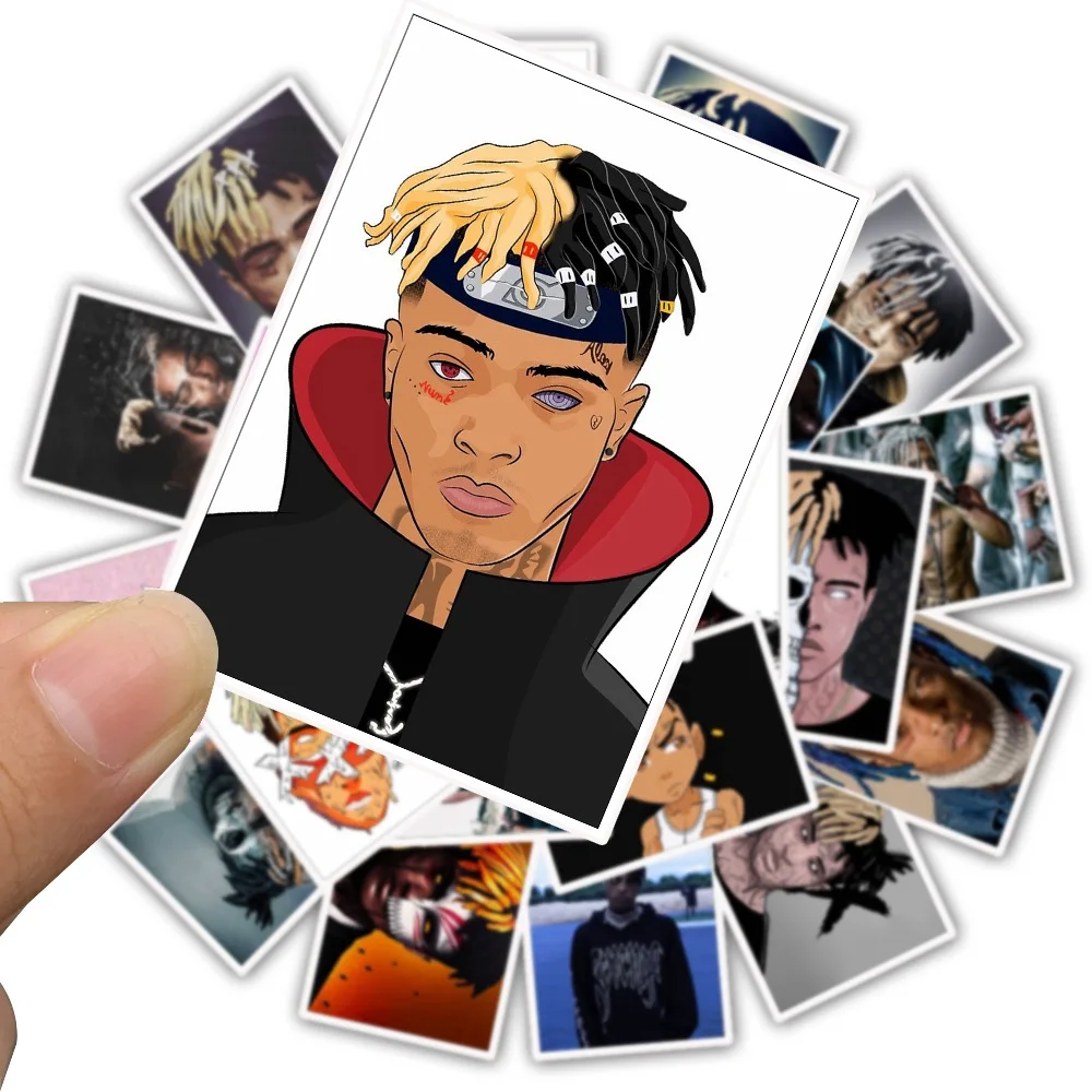 

25pcs Hip Hop Music Rapper Xxxtentacion Singer Poster Stickers For Guitar Suitcase Fridge Laptop Stickers Waterproof Toy Sticker