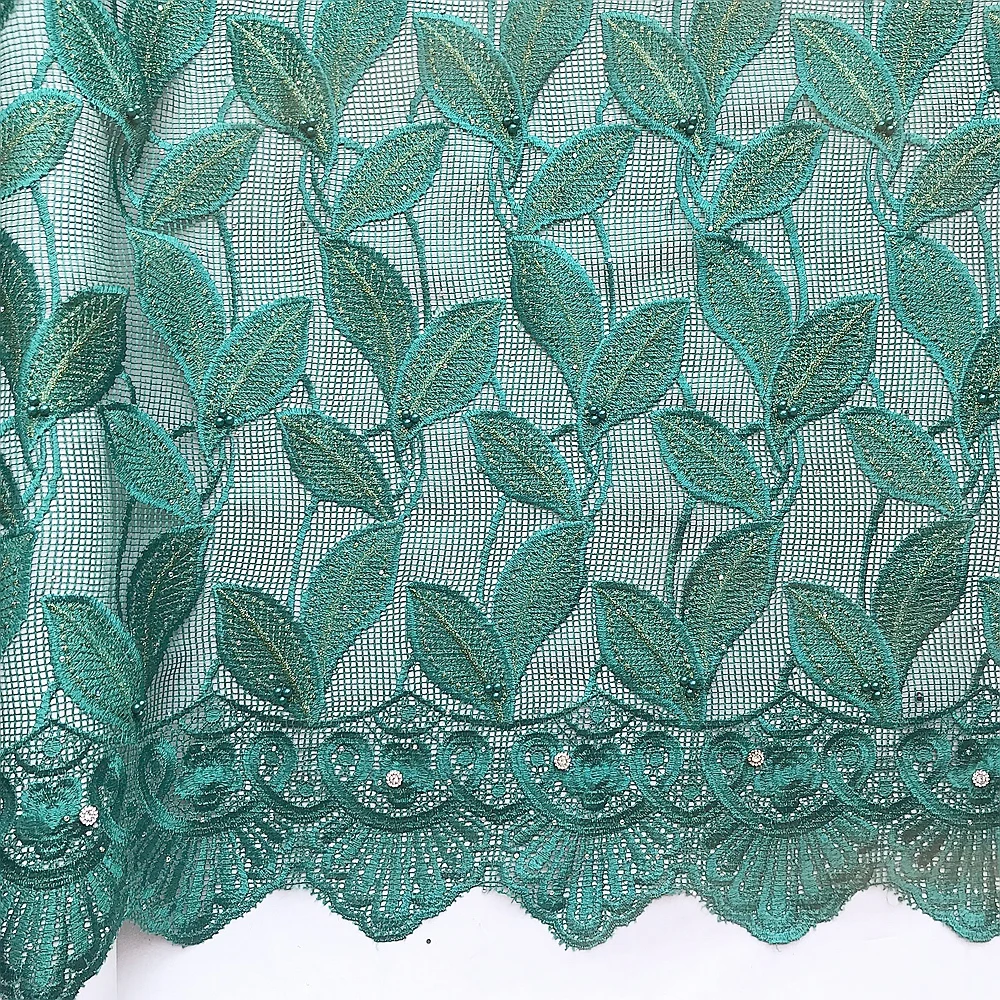 Новое поступление 2020 Кружевная Ткань 5 ярдов африканская кружевная ткань камни