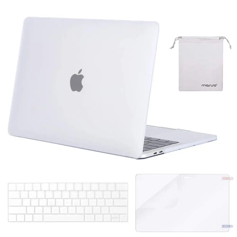 Mosiso ноутбук матовая поверхность Coque чехол для MacBook Air 13 Pro 13 15 15,4 16 retina Touch Bar+ силиконовый чехол для клавиатуры - Цвет: Frost