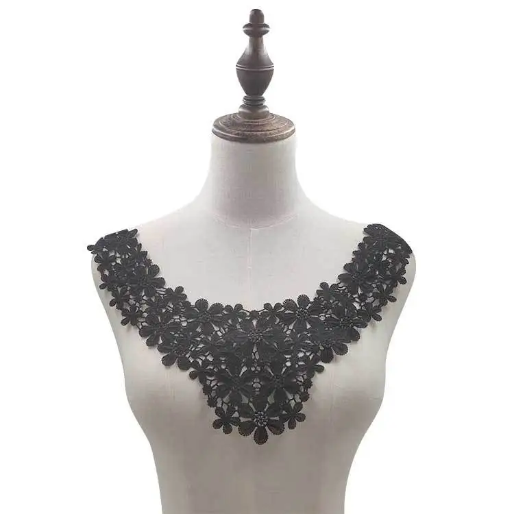 Вышивка с круглой горловиной для творчества искусственные Съемная воротники