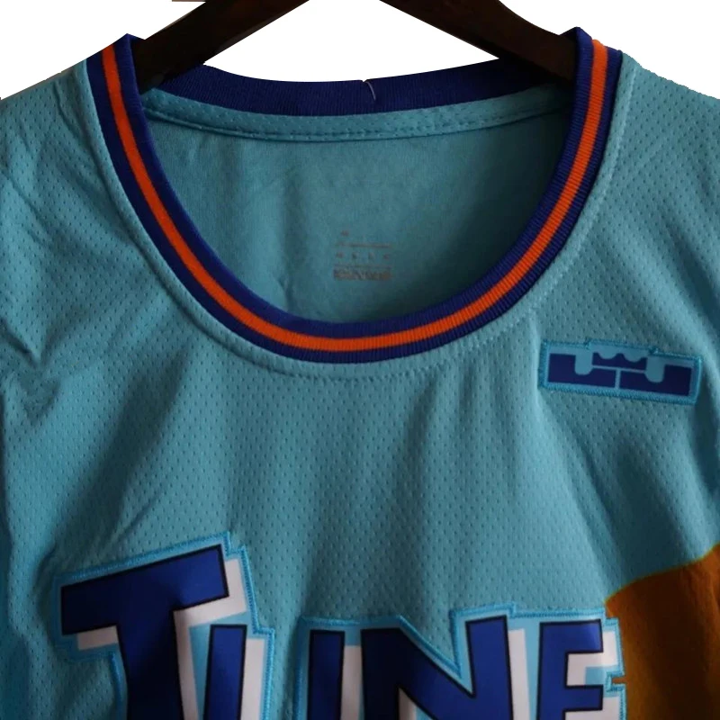Space Jam JAMES Jerseys 6# Movie Tune Squad Basketball Jersey Sports Air Slam Dunk Sleeve Blue Shirt Singlet Uniform Quick Dry |