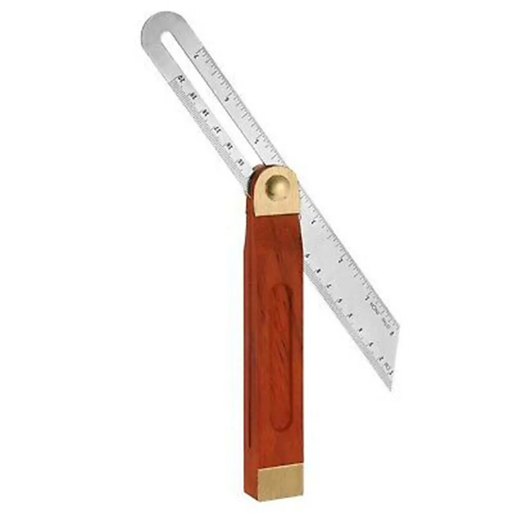 

Carpentry Angle Ruler Equipment L-shaped Mahogany Handle Measuring Movable