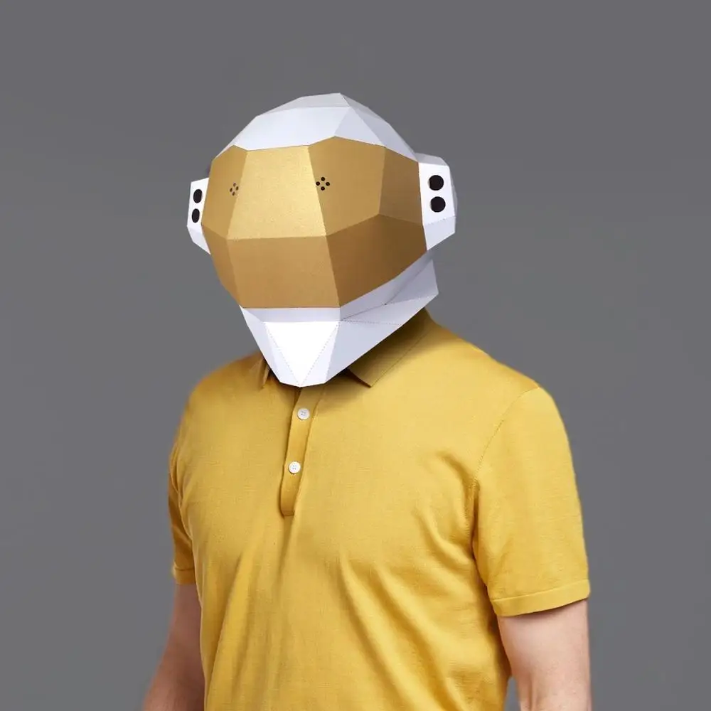 Бумажная маска 3d модный костюм астронавта голова косплей сделай сам бумажная