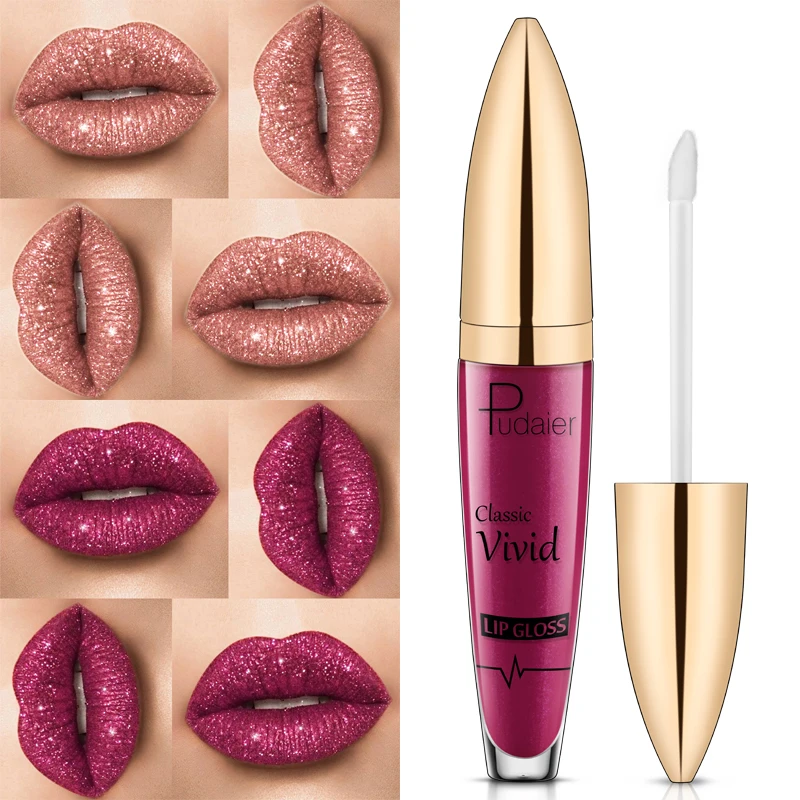 Glitter Lip Gloss Shimmer Lips Makeup Waterproof Lasting Tint Nightclub Sexy Metal Plumper Tattoo Liquid Lipstick Cosmetic | Красота и