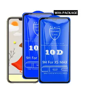 10pcslot tempered glass for iphone 13 pro max 7 8 plus xs xr 11 12 mini screen protector film full cover 10d retail package free global shipping