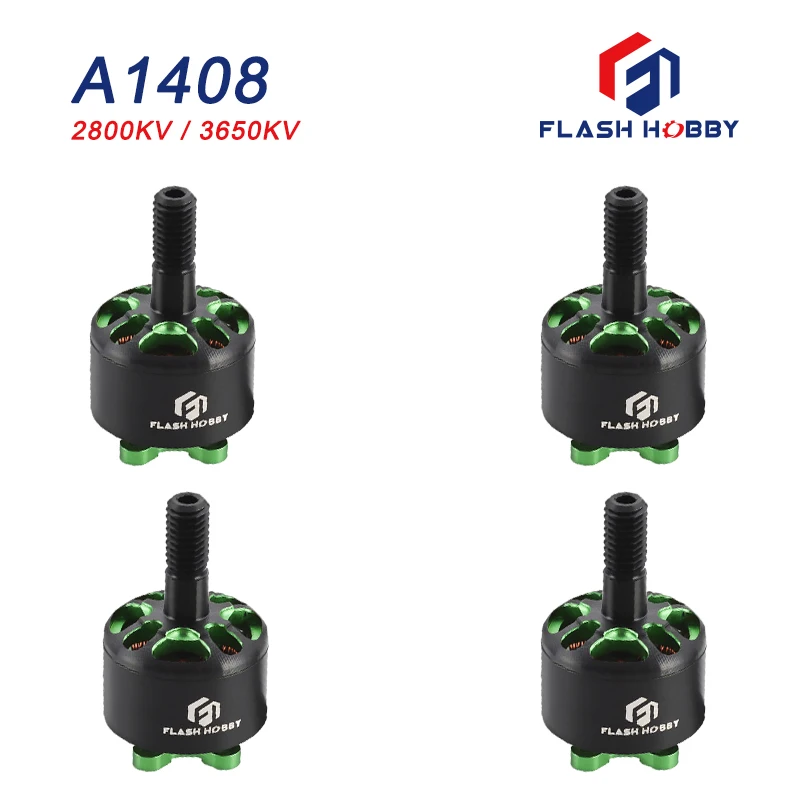 

4pcs/Lot Flash Hobby Arthur Series 1408 1408 2800KV 3650KV Brushless Mini RC Motor for FPV Racing Multicopter Part