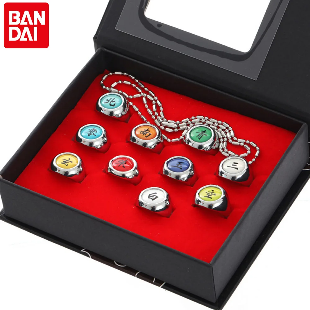 Кольца Наруто с аниме фигуркой Акацуки Итачи 5 шт. металлические ювелирные